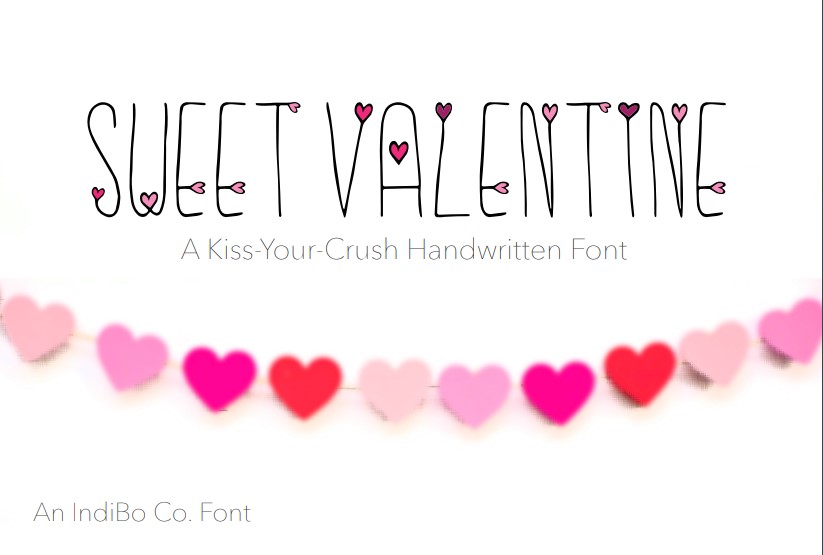 Sweet Valentine, original handwritten font.